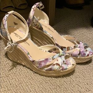 NWT Floral Wedges
